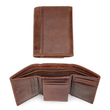 Load image into Gallery viewer, Trifold Leather Wallet