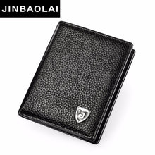 Load image into Gallery viewer, Small Wallet Men Genuine Leather Purses Cowhide Mini Wallets Black And Brown Quality Guarantee Short Bifold Wallets Card Holder
